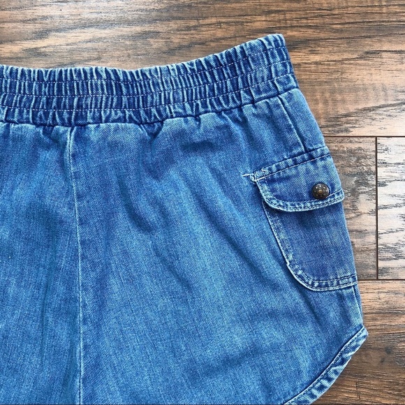 vintage • 70s high waisted denim shorts mini booty super high rise 1970s retro - Picture 8 of 8